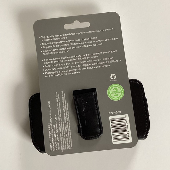 NWT! ROOTS leather phone pouch (bin 2) - Picture 3 of 4